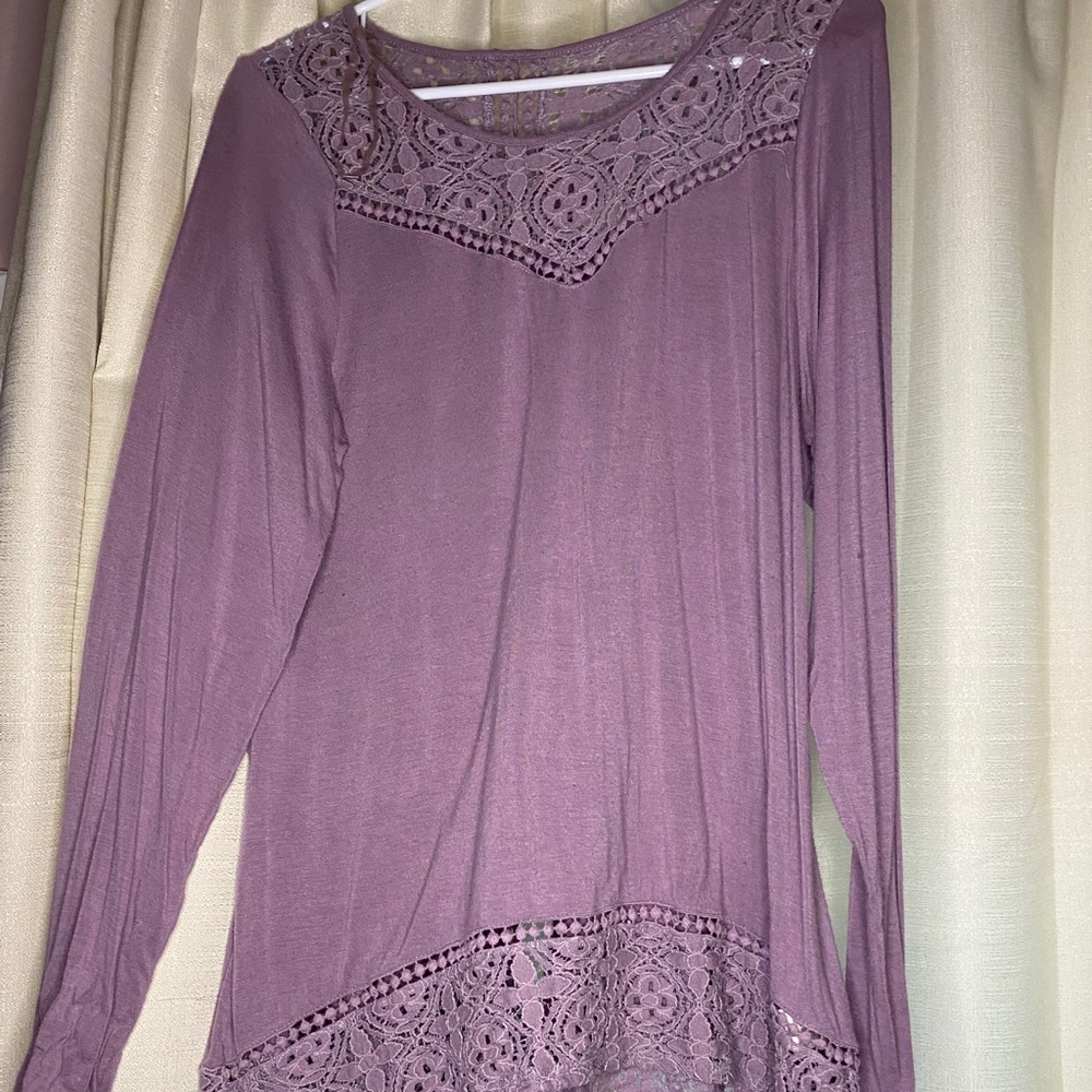 Lacey purple long sleeve